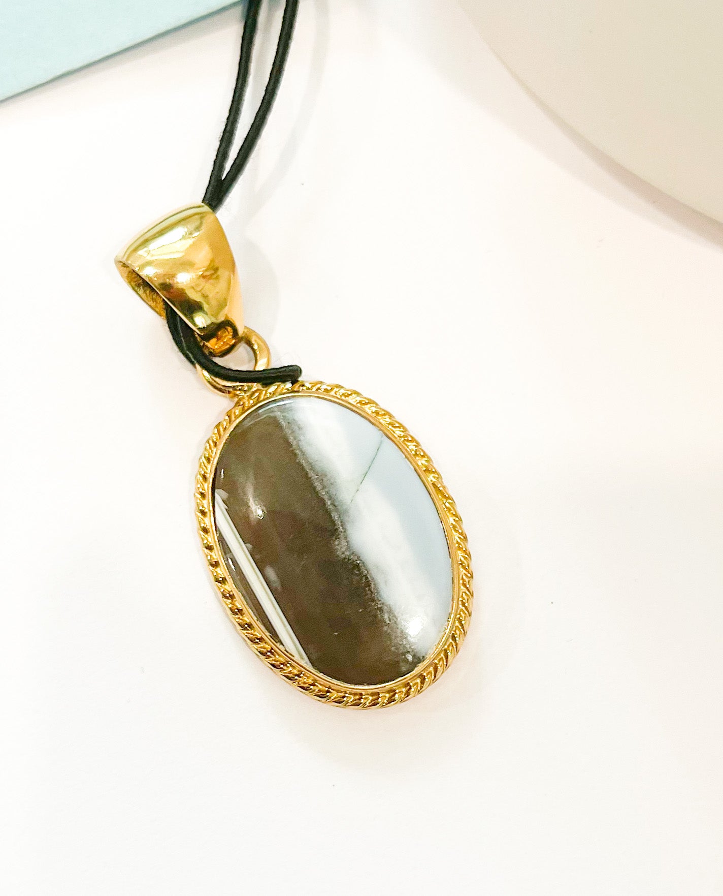 Blue Opal Rope Pendant-Alchemia