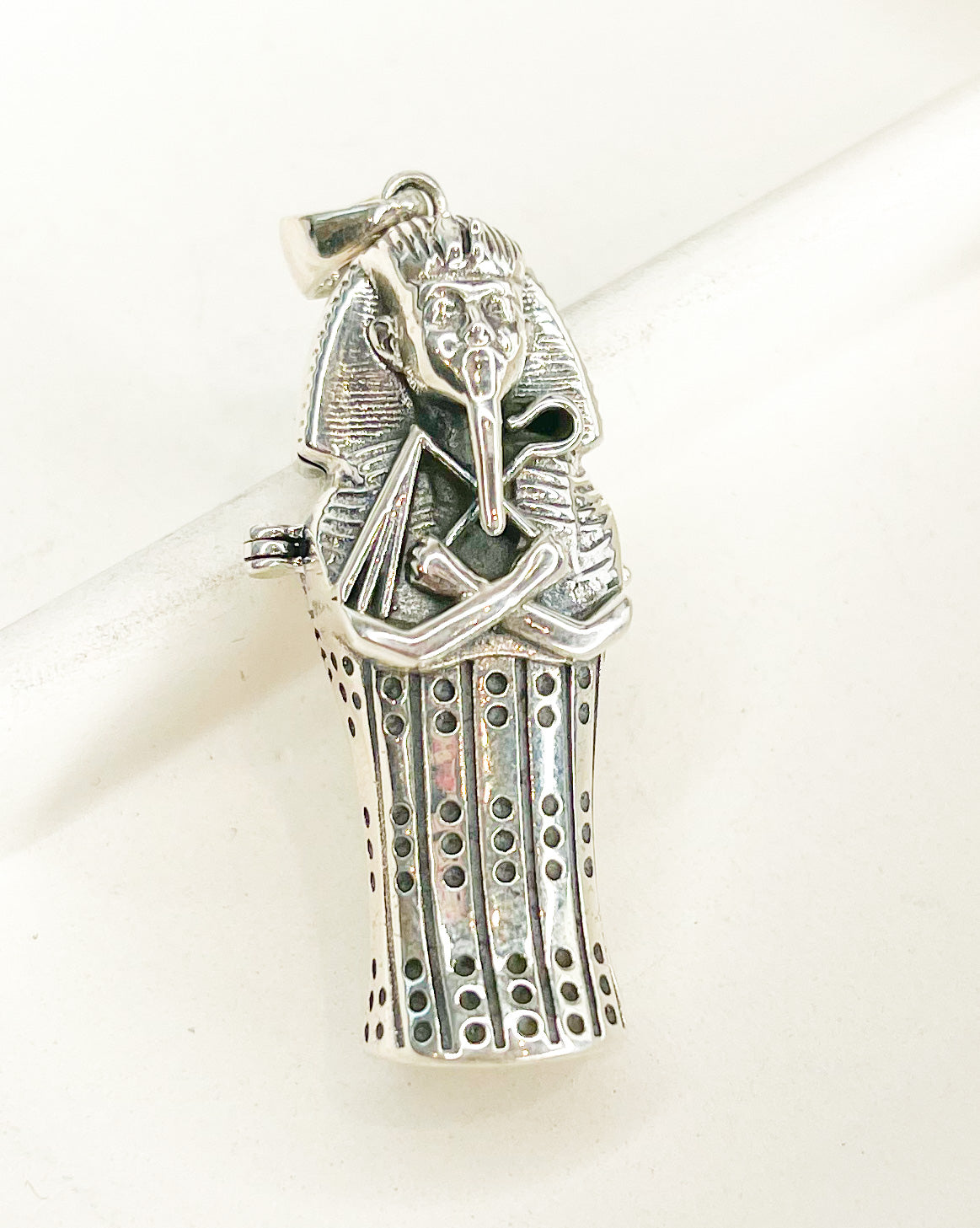 Egyptian Coffin Pendant - Solid Sterling Silver