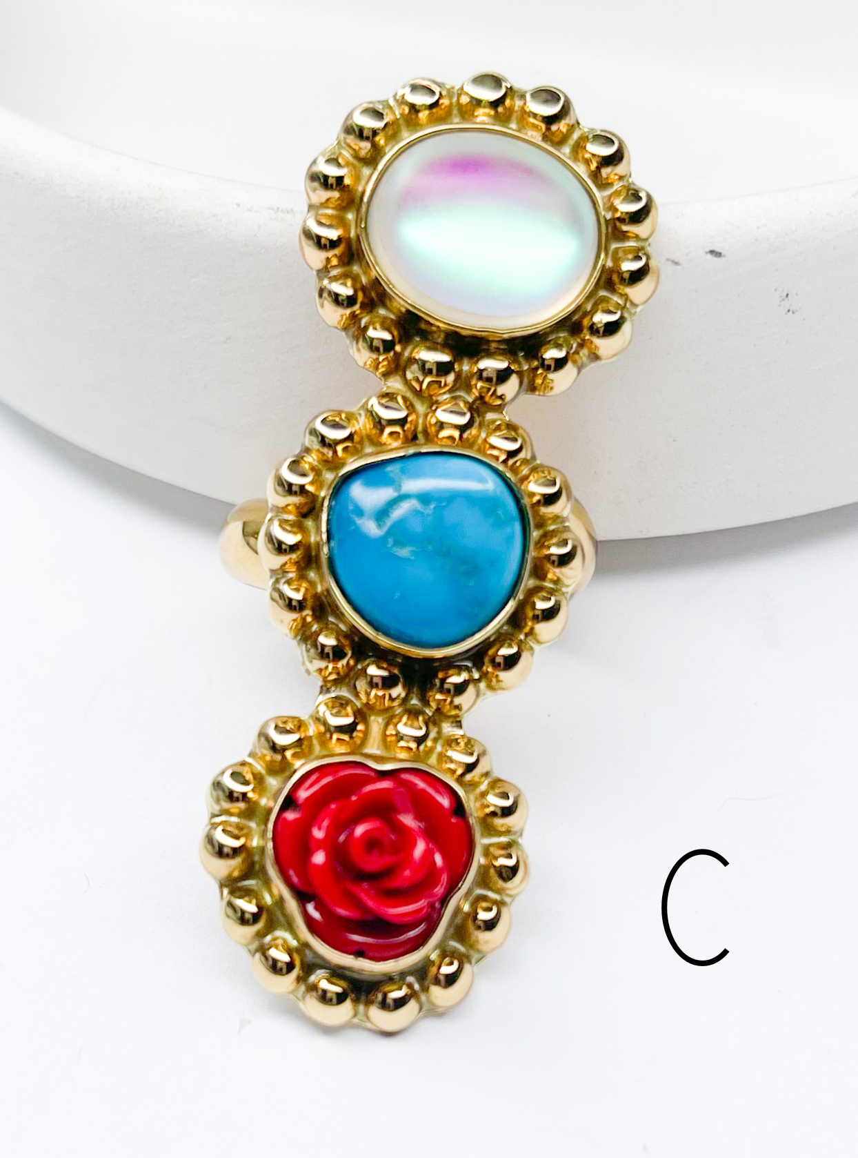 Rose Luminite  & Turquoise Crawler - Alchemia