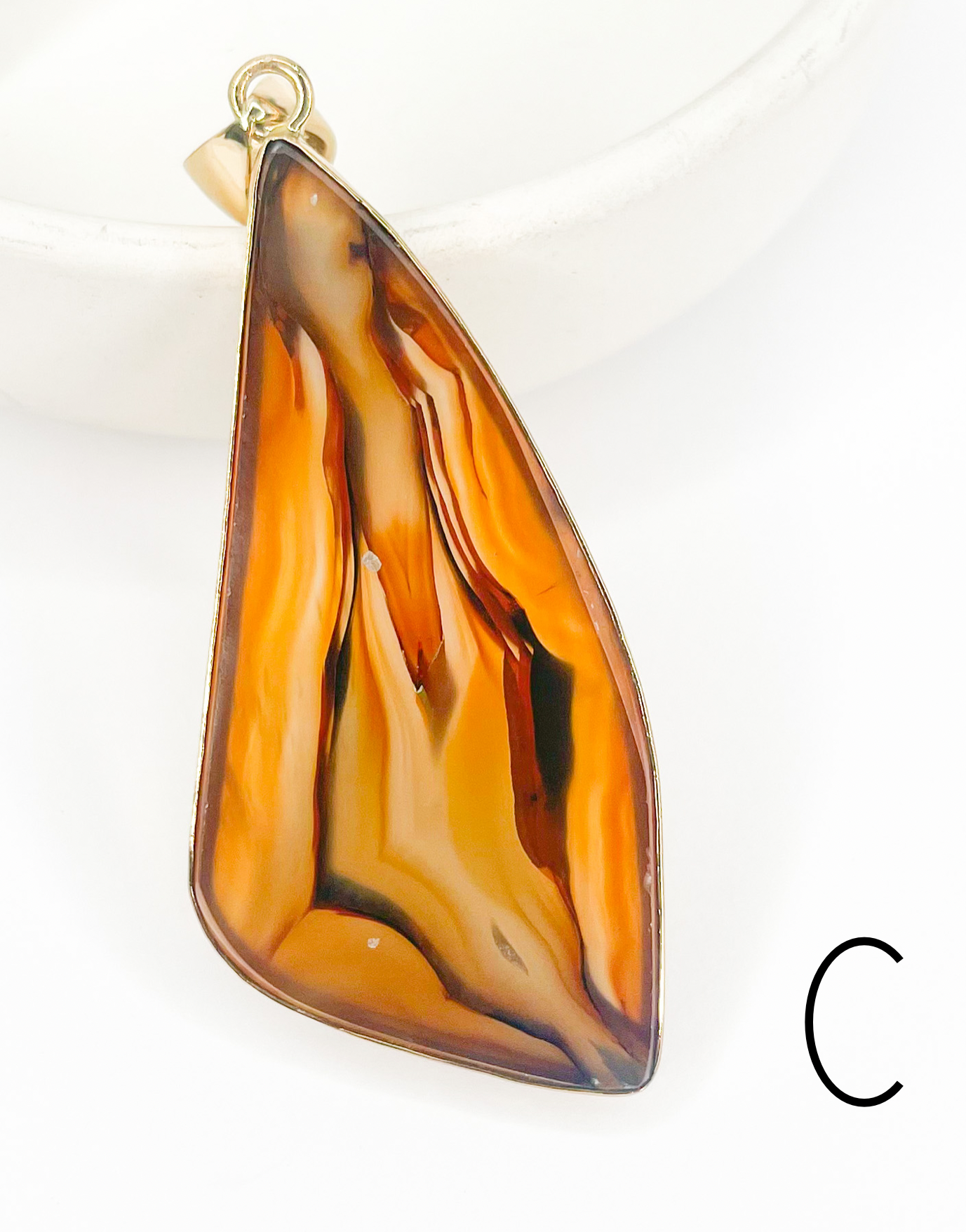 Load image into Gallery viewer, Sliced Brown Agate Pendant-Alchemia
