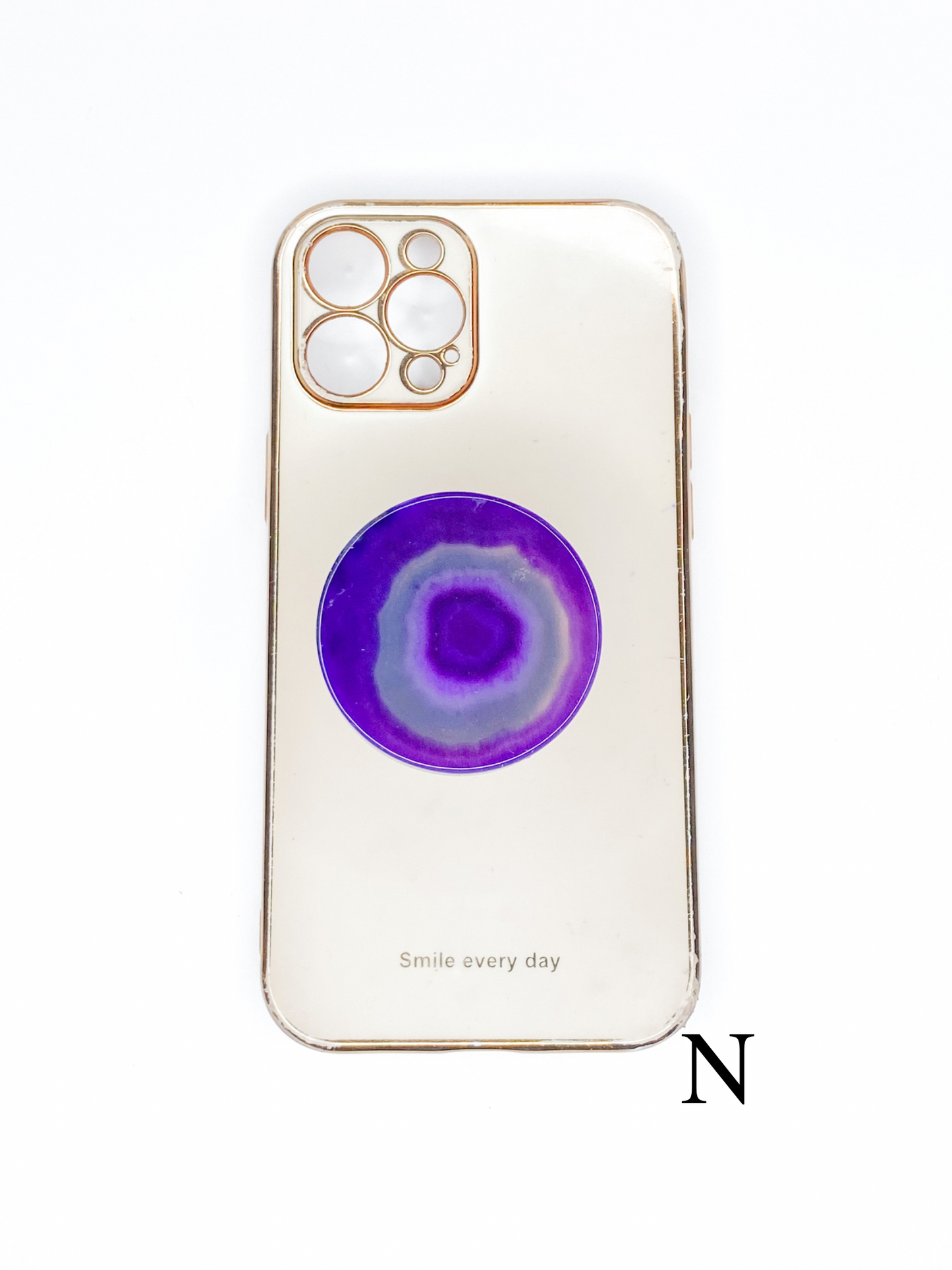 Load image into Gallery viewer, Purple Round Phone Stone
