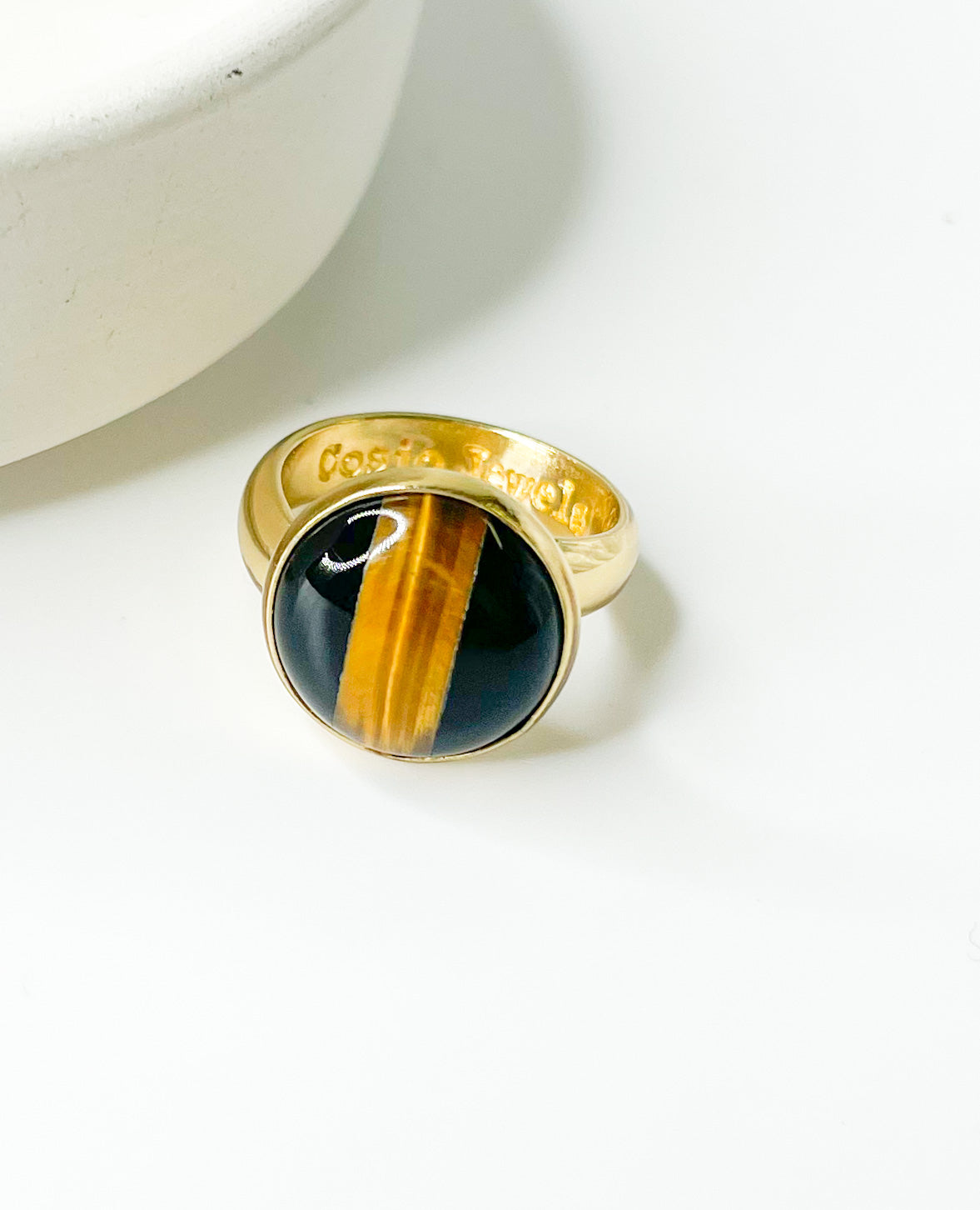 Tiger Eye Polka Dot Ring & Pendant - Alchemia & Sterling Silver