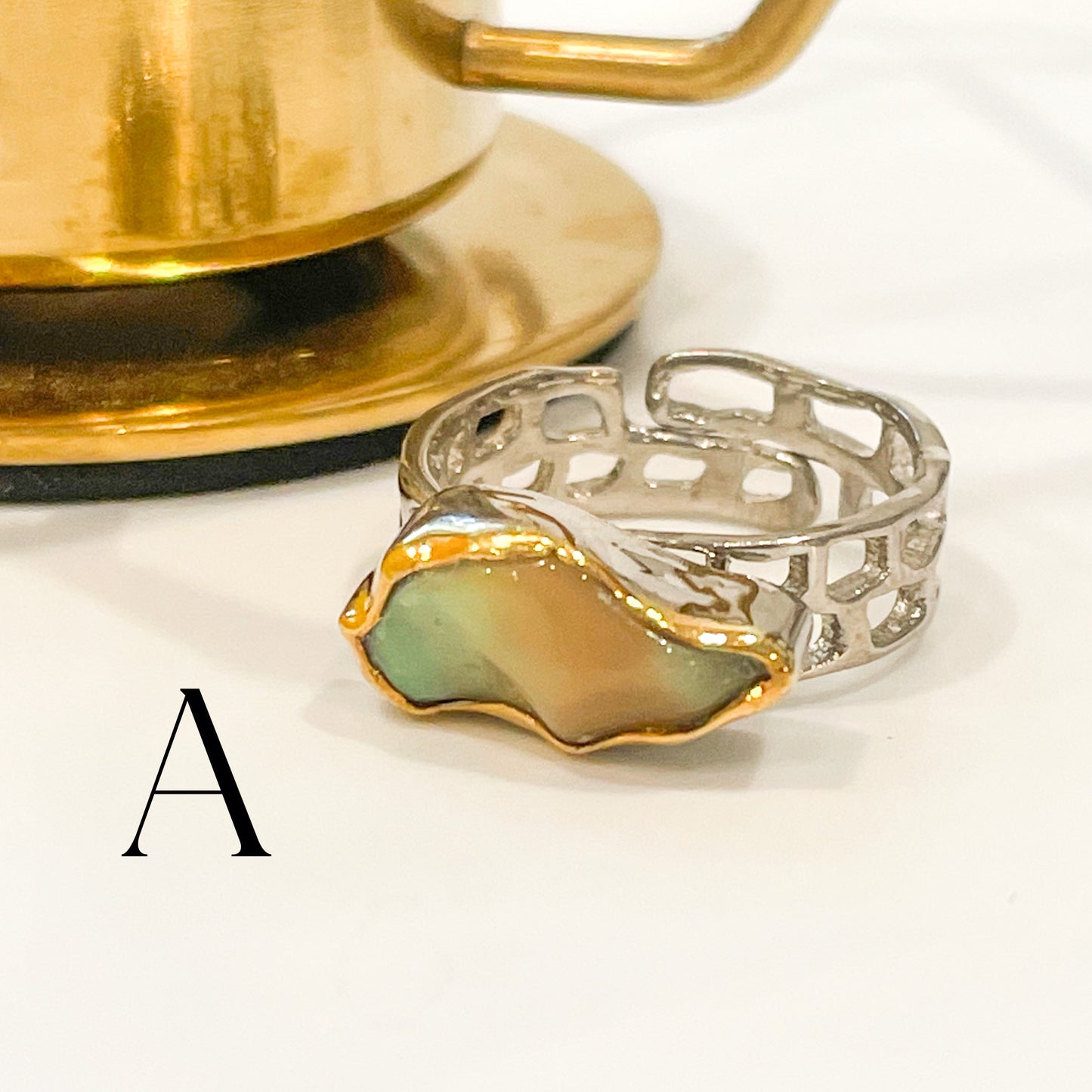 Ethiopian Opal Unique Band - Solid Sterling Silver