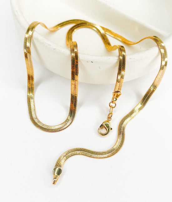 Herringbone Necklace - 18k Gold Filled